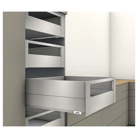 Blum MERIVOBOX Inner Drawer Kit E Height BOXCAP 500NL 40kg Indium Grey