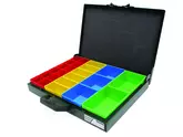 STORAGE CASE SORTIMO BLUE WITH DIVIDERS-PLASTIC