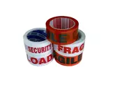 TAPE PRINTED SECURITY SEAL RED/WHITE 48MM X 66M