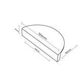 Modar Circulo Handle 80 x 39mm Brushed Brass