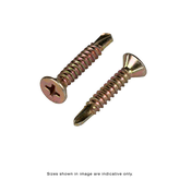 Self Drilling Screws CSK Phillips 4.1 x 25mm Yellow Zinc - Box of 1,000