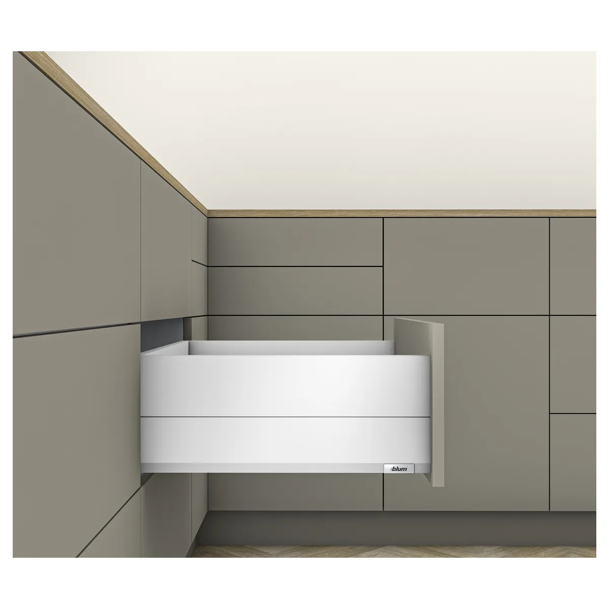 Ferrure De Porte Coulissante Hettich KA 5740 - 450 Mm, Acier Zingué, Charge Max 14 Kg