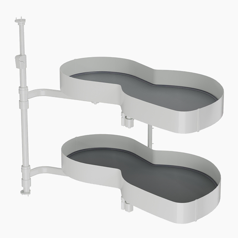 Modar Corner Swing Tray 800CW Right Opening White