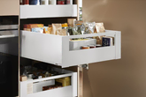 Blum MERIVOBOX Drawer Sides E Height pure 550NL Left Silk White