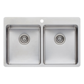 SONETTO SINK SN1064 STAINLESS STEEL DOUBLE BOWL 1TH 785 X 510MM