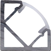 MODAR LED PROFILE 1919 CORNER 19X19MM BLACK FROST COVER 3 METRE