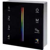 MODAR T25 LED TOUCH PANEL MULTICOLOUR RGBW+WARM WHT BLACK 4 ZONE