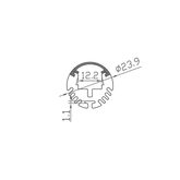 Modar AP6001 LED Round Profile 23.98mm 3m Silver w/ Frost Cover