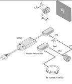 HERA RECESSED SWITCH SEM ROUND BLACK PRINTED 0&1