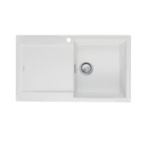OLIVERI SANTORINI WHITE SINGLE BOWL SINK W/ DRAINER & OF RHB 1TH