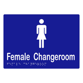 SIGNAGE FEMALE CHANGEROOM BRAILLE VINYL