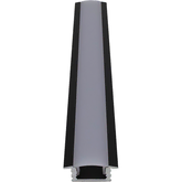 MODAR LED PROFILE 2507 RECESSED 23.7X8.2MM BLACK CLEAR COVER 2 METRE
