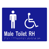 SIGNAGE MALE ACCESSIBLE TOILET BRAILLE RIGHT HAND VINYL
