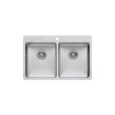 OLIVERI SONETTO PROJECT DOUBLE 3/4 BOWL TOPMOUNT SINK 1TH