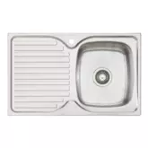 ENDEAVOUR SINK EE22 1TH SINGLE RH BOWL WITH DRAIN 1TH S/STEEL 770MM