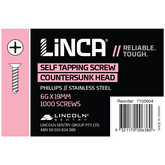 Self Tapping Screws CSK Phillips 3.5 x 19mm Stainless Steel - Box of 1,000