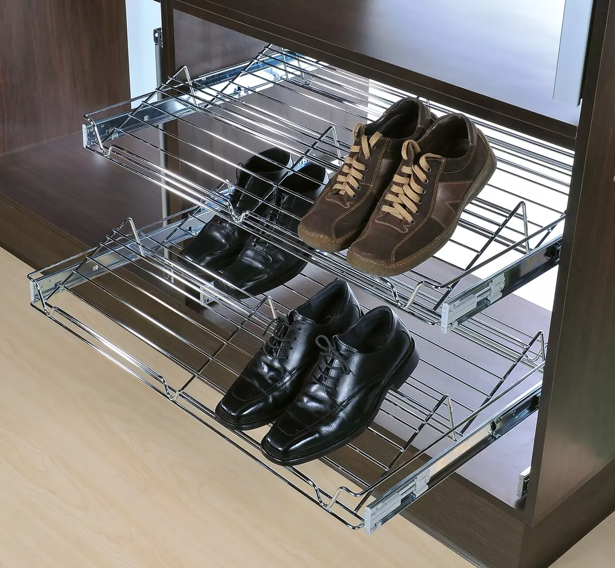 Finista Shoe Rack W900Mm W868Xd500Xh105Mm Chrome Lincoln Sentry