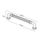 Modar Lorient Handle 192mm CTC Brushed Nickel