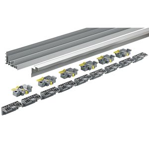 HETTICH TOPLINE XL PROFILE SET STB19 L4000MM RUNNER & GUIDE ANODISED