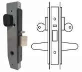 995 MORTICE LOCK KIT 23MM PC BLACK ENTRY LOCK KIT DOUBLE CYL