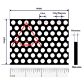 Meshtec Perforated Aluminium Mesh 750mm x 2.4m