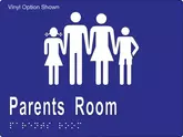 SIGNAGE PARENT ROOM STAINLESS STEEL 200X150MM BRAILLE