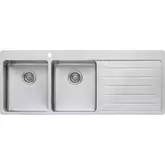 SINK SONETTO-SN1071 STAINLESS STEEL DOUBLE LH BWL 1TH 1300X510MM