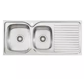 ENDEAVOUR SINK EE11 1TH 1 & 3/4 LH BOWL WITH DRAIN 1TH S/STEEL 1080MM