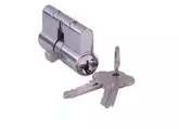 CYLINDER DOUBLE X 5 PIN AA CHROME KEY ALIKE WITH SPRING & SCREW