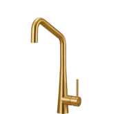OLIVERI ESSENTE SQUARE GOOSENECK MIXER TAP 316SS BRUSHED GOLD