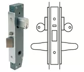 995 MORTICE LOCK KIT 23MM SATIN S/STEEL ENTRY KIT DOUBLE CYLINDER