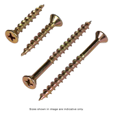 Particle Board Screws CSK NIB Phillips 4.2 x 45mm Yellow Zinc - Box of 1,000