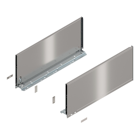 Blum LEGRABOX Drawer Sides F Height 550NL Pair Stainless Steel