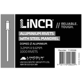 Linca Aluminium/Steel Rivets Dome Head 3.2 x 9.6mm - Box of 1,000