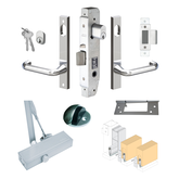 HINGED ENTRY DOOR BUNDLE 10 SUITS UP TO 120KG/920MM 30MM BS SILVER