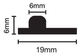 TRACK SLIDING DOOR BRASS 6.0 METRE WITHOUT LIP