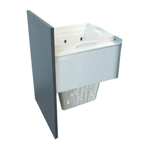 Finista Edge Laundry Hamper & Drawer Kit 450CW 500NL 1x 58L White