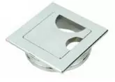 PLUG CABLE OUTLET SQUARE STAINLESS LOOK 60MM