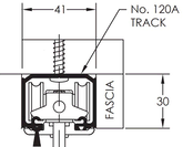 Brio Weatherfold Door Track 4m Anodised