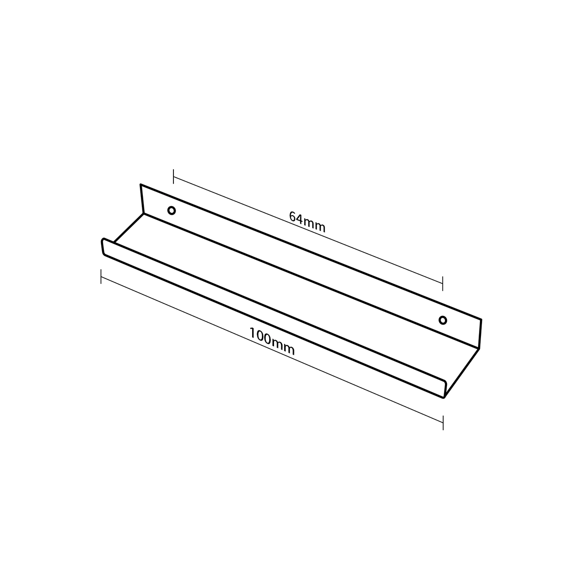 Modar Raden Handle 100mm Brushed Brass
