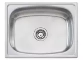 LAUNDRY TUB -LAKELAND-TI45 STAINLESS STEEL SINGLE NO BYPASS 590X470