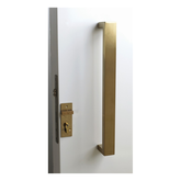 AUSTYLE L450MM LINEAR ENTRY PULL HANDLE 40 X 20MM SATIN BRASS 316 S/S