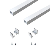 HERA 2 X MOUNTING PROFILE INCLUDING CAPS 2.4 METRE 15 X 11.8MM GROOVE