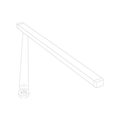 BRITON TRACK ARM FOR 1130 SERIES DOOR CLOSERS SILVER