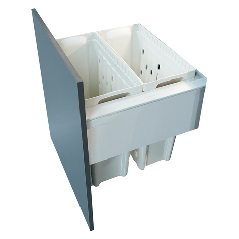 Finista Edge Laundry Hamper & Drawer Kit 600CW 500NL 2x 43L White