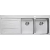 SONETTO SINK SN1072 STAINLESS STEEL DOUBLE RH BOWL 1TH 1300 X 510MM