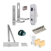 HINGED OFFICE DOOR BUNDLE 15 SUITS UP TO 80KG/920MM 30MM BS SILVER