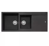 CLASSIC SINK & VILO TAP STBL1510 BLACK 1&3/4 BOWL & PULL OUT MIX