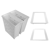 Finista Edge Laundry Hamper & Drawer Kit 600CW 500NL 2x 43L White