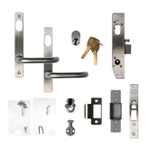 Lockwood Selector Lock Double Cylinder w/ Handles Stainless Steel
